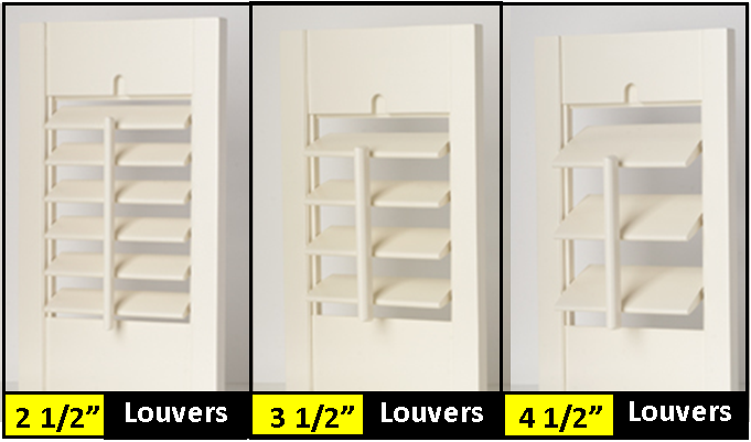 LOUVER SIZES - Shutters, Blinds, Window Blinds, Plantation Shutters, Vertical Blinds, Wood Shutters, Venetian Blinds, Window Shutters, Roman Shades